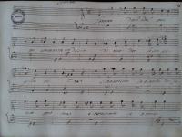 Incipit della cantata. In alto è riportato il nome di Scarlatti.