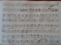 Incipit della cantata. In alto a sinistra è visibile un'annotazione a matita d'altra mano rispetto a quella del copista