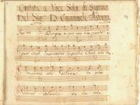 Frontespizio della cantata