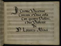 Frontespizio della cantata, p. 203 (olim c. 102r)