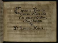 Frontespizio della cantata, p. 301 (olim c. 151r)